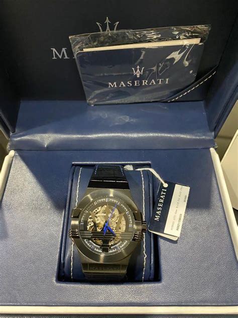 Maserati Potenza Automatic Black Dial Black Strap R Men S