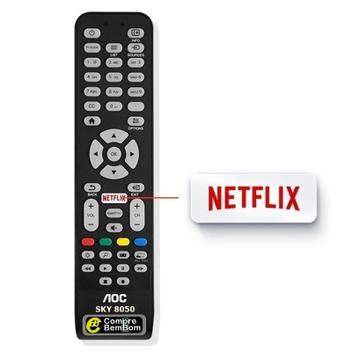 Controle Remoto Universal Tv Aoc Smart Netflix 8050 7463 MXT