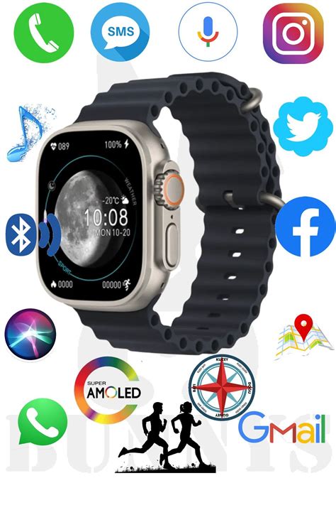 Bunnys Huawei Uyumlu Akıllı Saat AMOLED EKRAN Watch 8 Ultra 49MM HK8