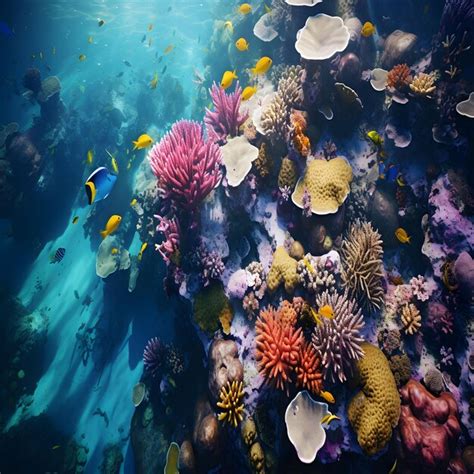 Premium Photo Surreal Underwater World Teeming With Vibrant Coral