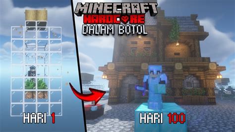 100 Hari Di Minecraft Hardcore DUNIA DALAM BOTOL YouTube