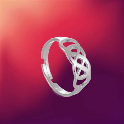 Anillo De Acero Nudo Infinito Del Amor Eterno Para Parejas Ajustable