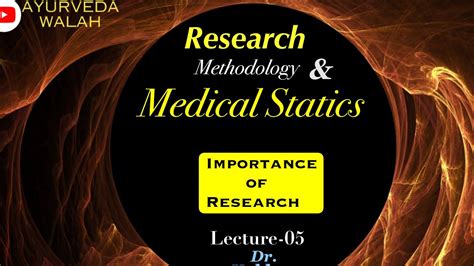 Importance Of Research In Ayurveda L 05 Research Methodology And