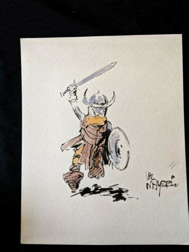 Val Mayerik Signed Barbarian Howard The Duck Hand Painted Comic Art 8