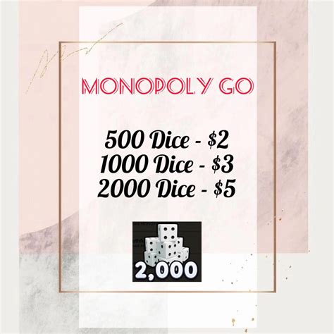 Monopoly Go Dice, Hobbies & Toys, Toys & Games on Carousell