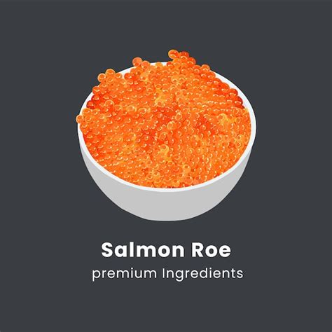 Premium Vector Hand Drawn Vector Illustration Of Salmon Roe Or Red