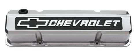 Proform Valve Covers Slant Edge Tall Die Cast Polished Wraised Bowtie Logo Sb Chevy 141 920