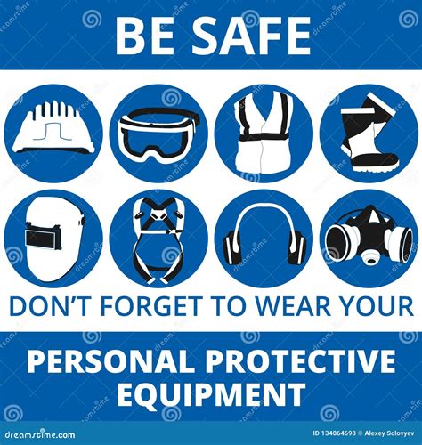 Personal Protective Equipment Vector Warn Signs Set | CartoonDealer.com ...