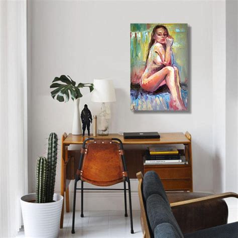 Nude Woman Art Naked Woman Painting Sexy Wall Art Contemporary Art