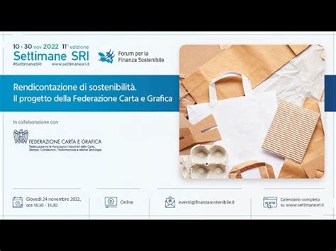 Settimane Sri Rendicontazione Di Sostenibilit Il Progetto