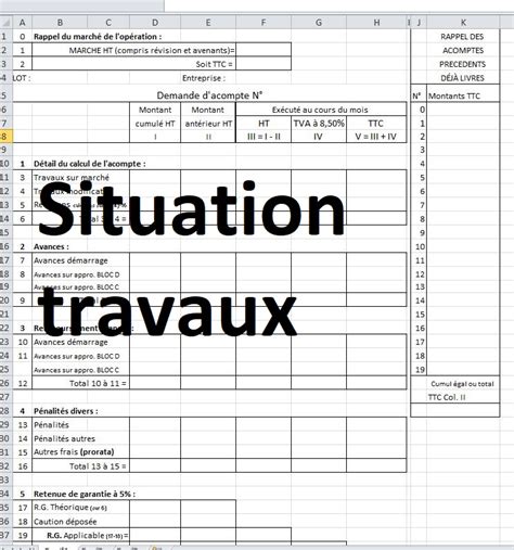 4 Exemples De Situation Travaux Excel Cours Génie Civil Outils