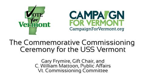 The Commemorative Commissioning Ceremony for the USS Vermont | Onion ...