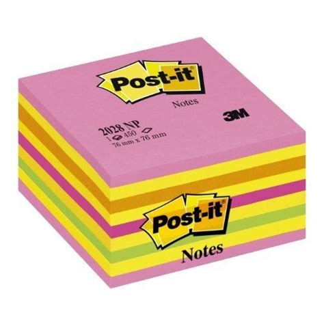 Post It Sticky Notes Cube Neon Collection Pack Of Pad Of Sheets