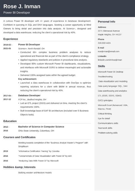 Power Bi Developer Resume 3 Bi Developer Resume Examples How To Guide