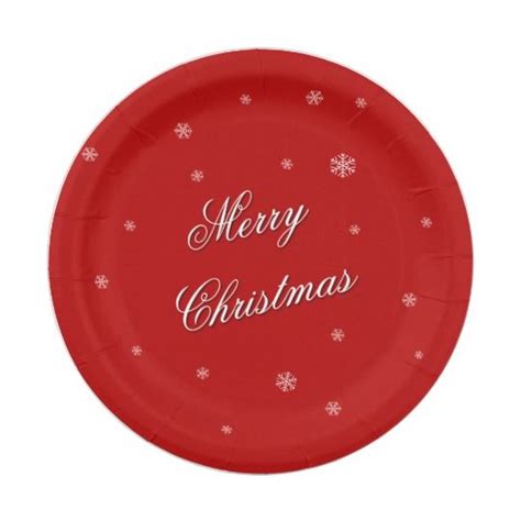 Merry Christmas Dinner Paper Plate Zazzle Christmas Dinner Plates Christmas Dinner Merry