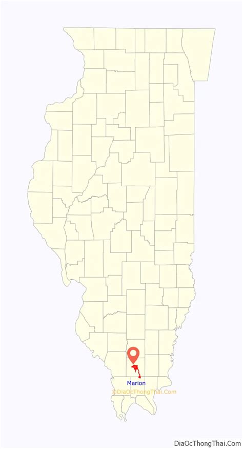 Map of Marion city, Illinois - Thong Thai Real