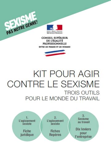 Kit Pour Agir Contre Le Sexisme Trois Outils Pour Le Monde Du Travail