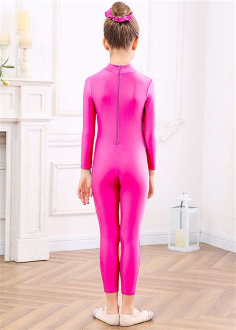 Girls Spandex Long Sleeve Full Body Unitard Speerise