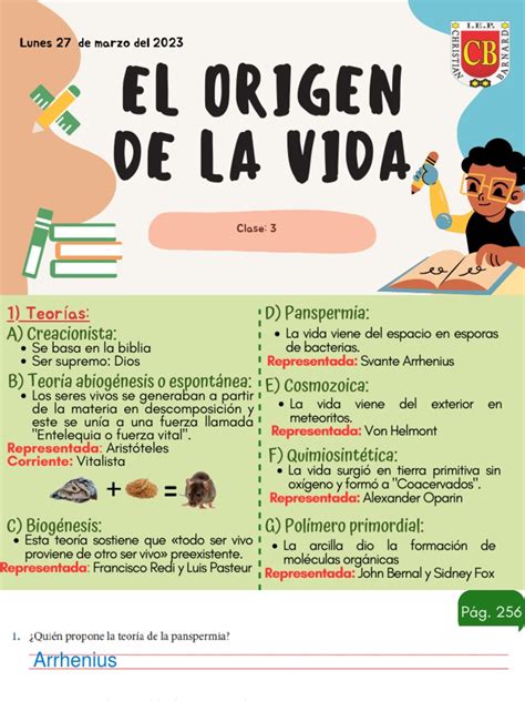 2do sec-EL ORIGEN DE LA VIDA | PDF