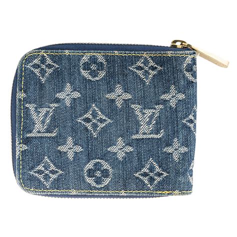 Vintage Denim Louis Vuitton Monogram Small Zippy Wallet