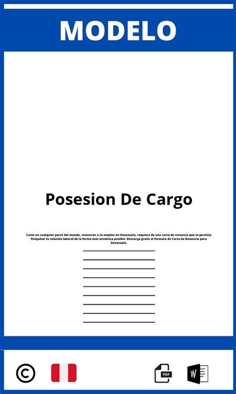 Modelo De Posesión De Cargo En Word 2025