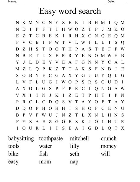 Easy Word Search WordMint