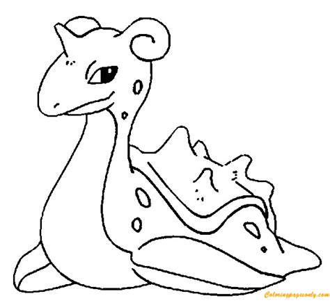 Lapras Pokemon Coloring Page Free Printable Coloring Pages