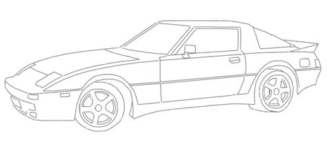 How To Draw A Mazda Rx Mazda Rx Mazda Car Drawing Easy Off