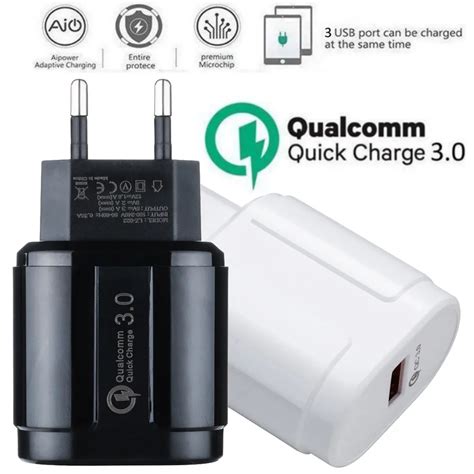 QC 3 0 Quick Fast Charging Travel Home AC To Phone USB Wall Charger EU