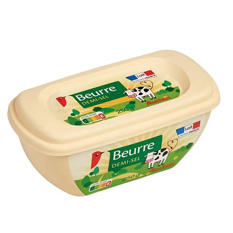 AUCHAN Beurre Demi Sel 250g Pas Cher Auchan Fr