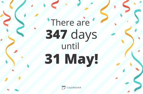 How many days until 31 May - Calendarr
