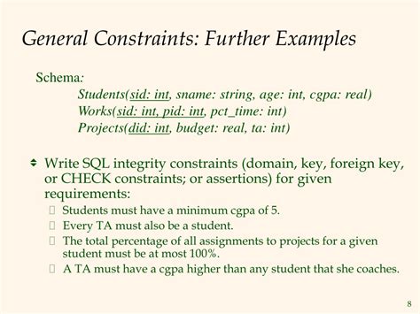 Ppt Sql Constraints And Triggers Powerpoint Presentation Free