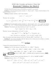 HW 7 Solution Pdf PSTAT 120A Probability And Statistics I Winter