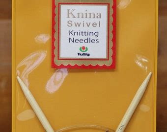 Tulip Knina Swivel Bamboo Circular Knitting Needles Cm Cord Etsy