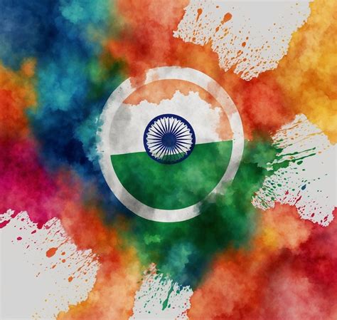 Premium Photo Indian Flag Water Color Design