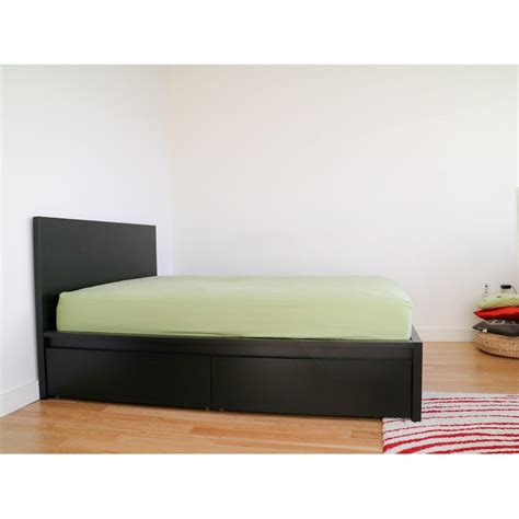 Ikea Malm Full Size Bed W Slatted Base Underbed Storage Aptdeco