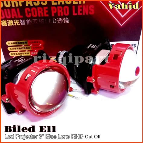 Vahid Biled E11 Paket Komplit Led Projector 3 Inch Blue Lens Sepasang