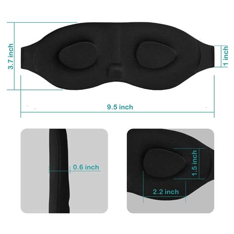 3d Contoured Eye Mask Memory Foam Sleeping Mask Eyelash Extension