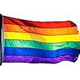 Amazon Us Flag Factory X Ft Rainbow Flag Sewn Stripes Outdoor Solarmax Nylon Gay