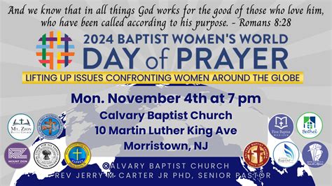 2024 Baptist Womens World Day Of Prayer Calvary Baptist Church