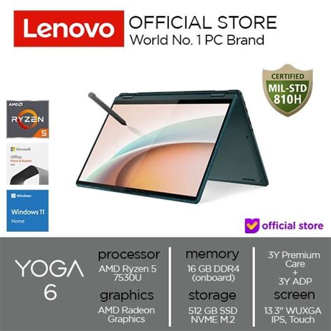 Jual Lenovo Yoga 6 13abr8 1mid Amd Ryzen 5 7530u 16gb 512gb Amd