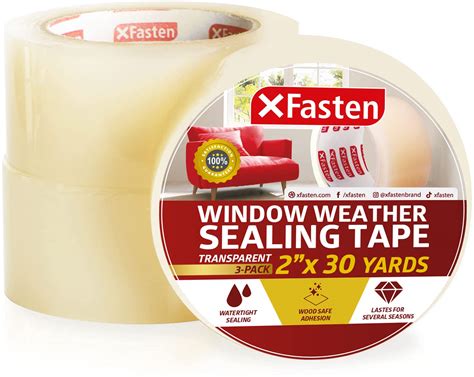 Xfasten Transparent Window Weather Sealing Tape Inch X Yards