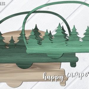 Happy Campers Door Hanger SVG Laser Cut File Camping SVG Camper SVG