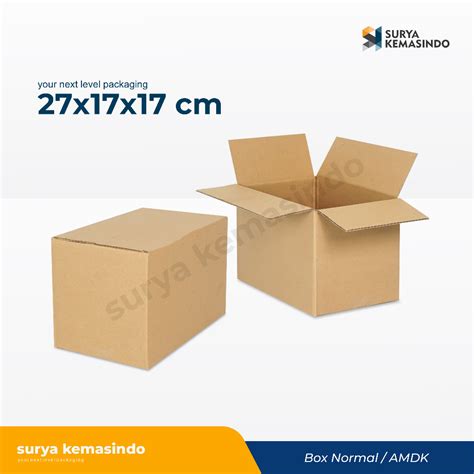 Jual Box 27x17x17 Cm Box Kardus Karton Polos Hampers Boxnormal Normal