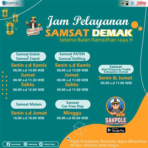 Jadwal Pelayanan Samsat Dan Samsat Keliling Bulan Ramadan