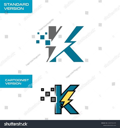 Flash Tech Logo Letter K Template Stock Vector Royalty Free