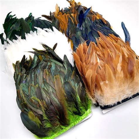 Plumas De Gallo Te Idas Naturales Adorno De Pluma Con Flecos Costura