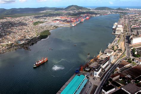 Porto De Santos Sp Vista A Rea Geral Do Porto De Santos Flickr