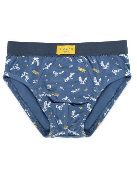 Pack De Dos Slips De Niño Combina Rayas Tipo Jeans Con águilas Estampadas