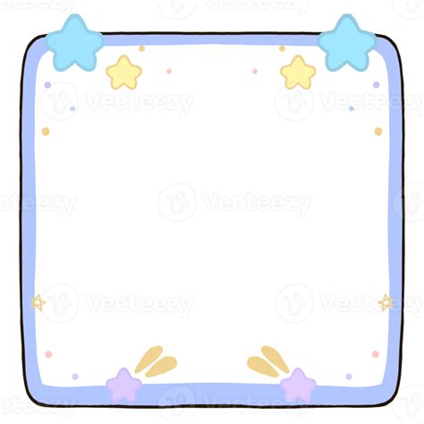 A Cartoon Frame With Stars And Stars 42899405 PNG